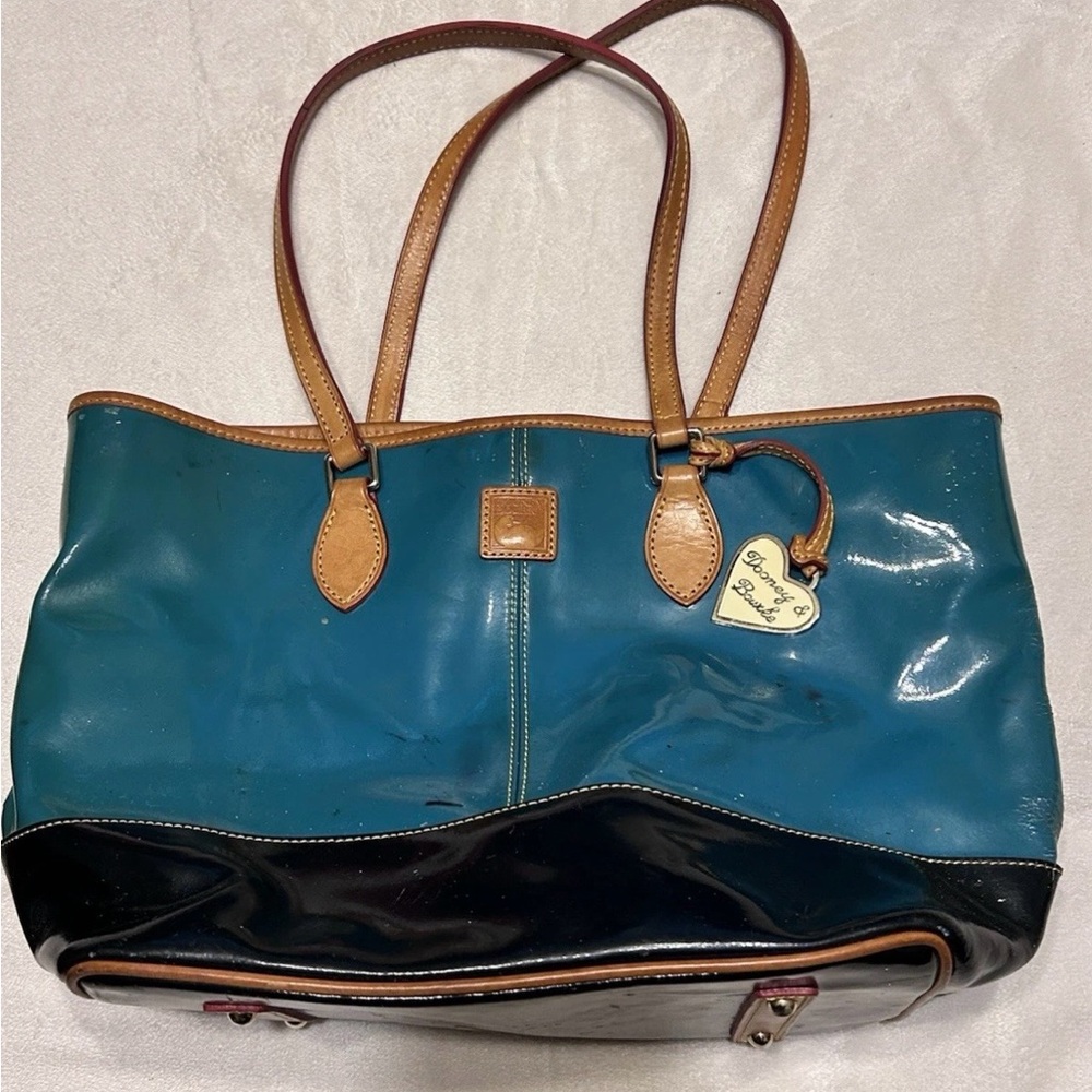Dooney & Bourke Teal and navy Satchel, rare